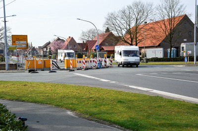 Baustelle Kreuzung K14/K15 in Hoogstede